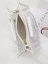 Mini Square Bag With Inner Pouch Minimalist Transparent Double Handle Chain, Clear Bag
