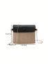 Mini Straw Bag Chain Vacation Two Tone