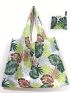 Oversized Shopper Bag Lemon Print Foldable Double Handle Nylon