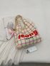 Medium Shopper Bag Plaid Pattern With Bag Charm