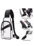 Mini Sling Bag Zip Front Clear Waterproof For Daily Life