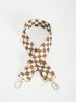 Two Tone Bag Strap Checkered Pattern