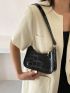 Mini Hobo Bag Crocodile Embossed Metallic Funky