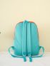 4pcs Bag Set Backpack Shoulder Bag Crossbody Bag Pencil Case Colorblock Preppy