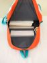 4pcs Bag Set Backpack Shoulder Bag Crossbody Bag Pencil Case Colorblock Preppy