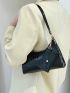 Medium Baguette Bag Crocodile Embossed With Coin Purse