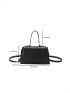 Mini Square Bag Crocodile Embossed Top Handle Flap