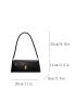 Medium Baguette Bag Black Minimalist Top Handle For Work