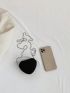 Mini Novelty Bag Sequin Decor Chain Strap Heart Shaped