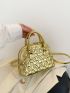 Small Dome Bag Double Handle Embossed Design