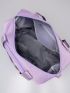 Letter Pattern Duffel Bag Double Handle Gym Bag For Sport & Travel