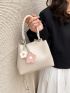 Minimalist Bucket Bag Mini Flower Bag Charm Decor