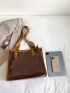 Minimalist Shoulder Tote Bag Medium Clear