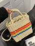 Straw Woven Bag For Women Summer Crossbody Bag Beach Bag Bohemia Travel Handbag
