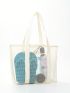 Minimalist Beach Bag Large Capacity Double Handle Mesh