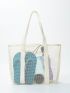 Minimalist Beach Bag Large Capacity Double Handle Mesh