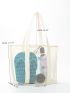 Minimalist Beach Bag Large Capacity Double Handle Mesh