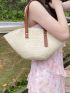 Minimalist Straw Bag Large Capacity Vacation