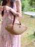 Minimalist Straw Bag Large Capacity Vacation