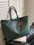 Colorblock Shoulder Tote Bag Double Handle Oversized