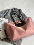 Colorblock Shoulder Tote Bag Double Handle Oversized