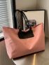 Colorblock Shoulder Tote Bag Double Handle Oversized