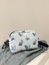 Women Pure Color Butterfly Crossbody Bag Casual All-match Ladies Mini Crossbody Bag