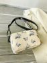 Women Pure Color Butterfly Crossbody Bag Casual All-match Ladies Mini Crossbody Bag