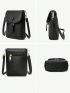 Minimalist Novelty Bag Mini Flap Black