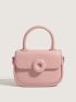 Minimalist Saddle Bag Mini Flap Pink