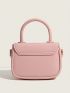 Minimalist Saddle Bag Mini Flap Pink