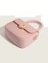 Minimalist Saddle Bag Mini Flap Pink