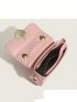 Minimalist Saddle Bag Mini Flap Pink