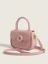 Minimalist Saddle Bag Mini Flap Pink