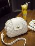 Quilted Dome Bag Twist Lock Small Zipper