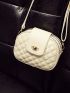 Quilted Dome Bag Twist Lock Small Zipper