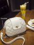 Quilted Dome Bag Twist Lock Small Zipper