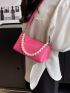 Faux Pearl Decor Novelty Bag Fashion Pink