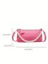 Faux Pearl Decor Novelty Bag Fashion Pink