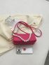 Faux Pearl Decor Novelty Bag Fashion Pink