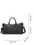 Studded Decor Travel Bag Double Handle Sporty