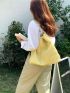 Yellow Ruched Bag Large Capacity