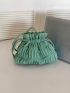 Small Bucket Bag Ruched Detail Drawstring Design