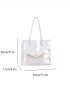 Small Beach Bag Clear Contrast Binding PVC