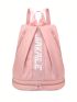 Letter Graphic Classic Backpack Pink