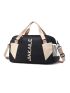 Colorblock Travel Bag Letter Graphic Sporty