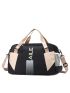 Colorblock Travel Bag Letter Graphic Sporty