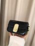 Mini Flap Square Bag Turn Lock Black