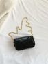 Mini Flap Square Bag Turn Lock Black