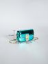 Mini Flap Square Bag Turn Lock Metallic Funky